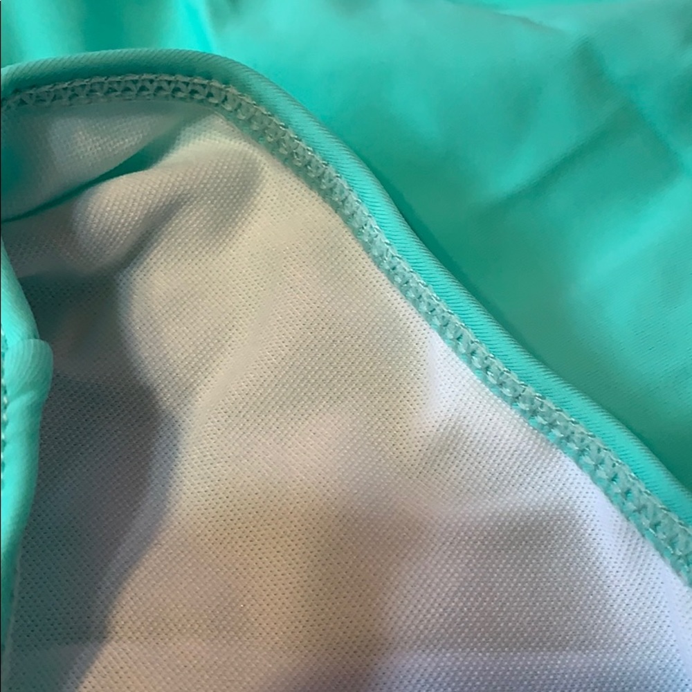 Mint Green Lined Deep V Criss Cross One Piece Swimsuit New - Picture 9 of 16